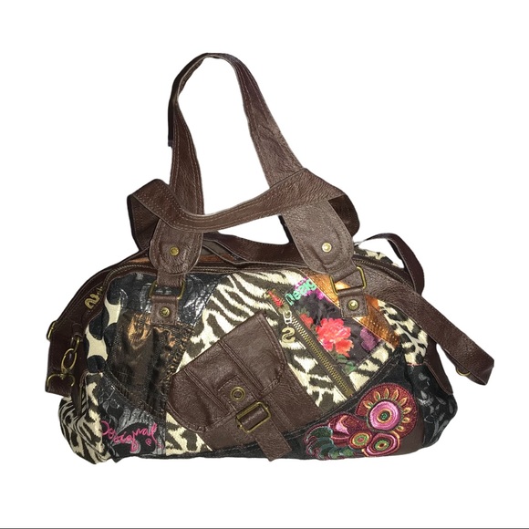 Desigual Bols Tokyo Patch Night Multi Color Satchel Bag - Picture 2 of 8